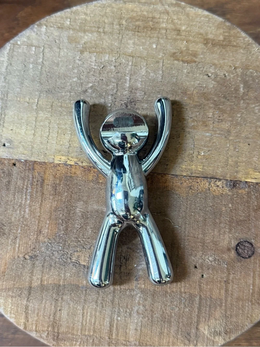 Umbra Buddy Chrome Bottle Opener Heavy Metal Figure Barware